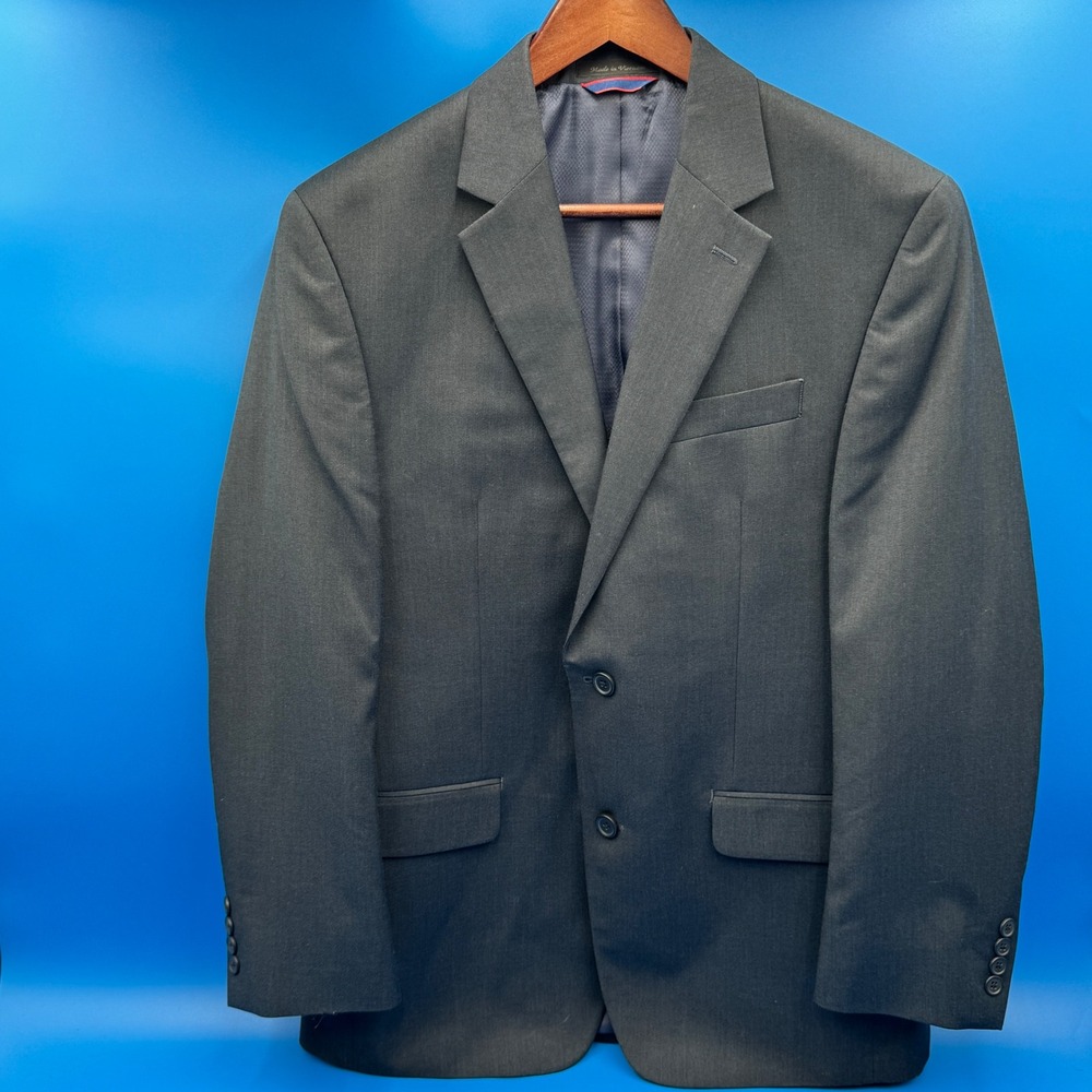 IZOD Men's Charcoal Gray Polyester Rayon Suit Blazer Jacket‎ 40R
